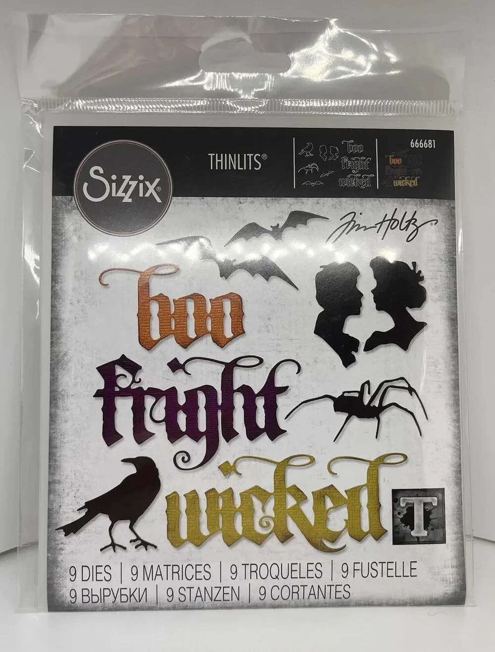 Sizzix Thinlits Tim Holtz Vault Gothic Portraits, 666681, Halloween Themed Dies